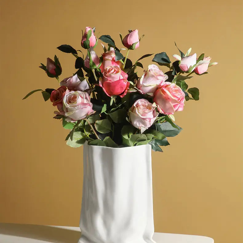 Le Papier White Paper Bag Ceramic Vase