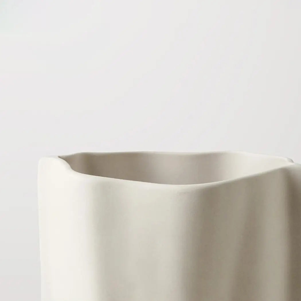 Le Papier Matte White Paper Bag Ceramic Vase