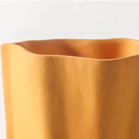Le Papier Orange Paper Bag Ceramic Vase
