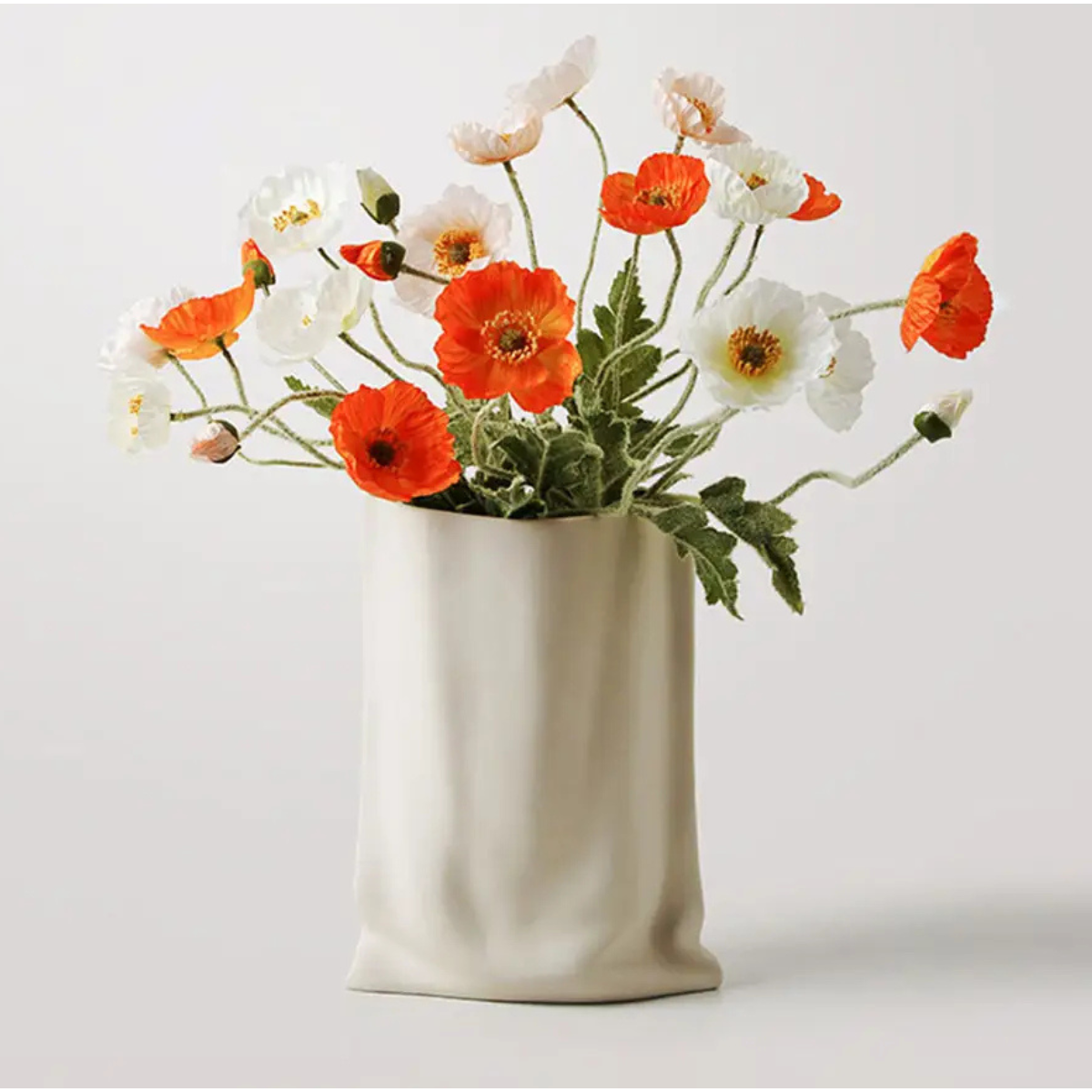 Le Papier Matte White Paper Bag Ceramic Vase